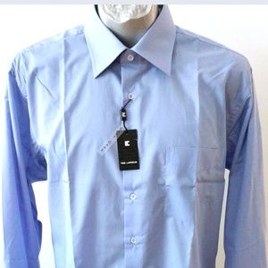 Ted Lapidus Mens Shirt Light Blue Button Business